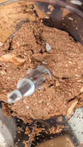 Mushrooms chopped to fine crumbs in a food processor