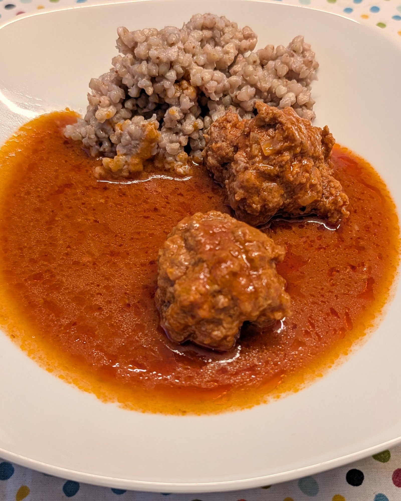 Gluten-Free Polish Meatballs (Pulpety) in Tomato Sauce with Buckwheat: Instant Pot Pot-in-Pot